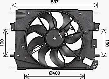 Ava Quality Cooling RT7662 - Вентилятор, система охолодження двигуна autodetail.com.ua