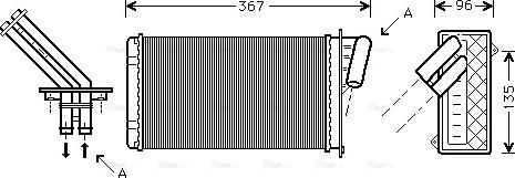 Ava Quality Cooling RTA6203 - Теплообмінник, система опалення салону autodetail.com.ua