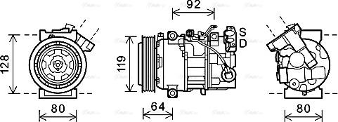 Ava Quality Cooling RTAK492 - Компресор, система кондиціонування повітря autodetail.com.ua
