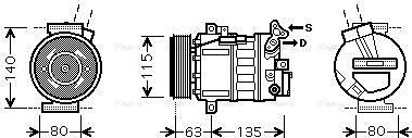 Ava Quality Cooling RTAK486 - Компресор, система кондиціонування повітря autodetail.com.ua