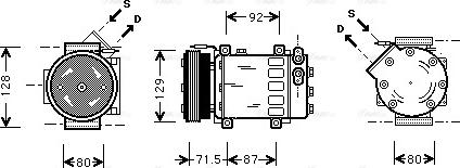 Ava Quality Cooling RTAK281 - Компресор, система кондиціонування повітря autodetail.com.ua