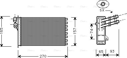 Ava Quality Cooling VN6173 - Теплообмінник, система опалення салону autodetail.com.ua