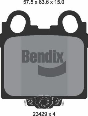 BENDIX Braking BPD1977 - Комплект гальмівних накладок, дискове гальмо autodetail.com.ua