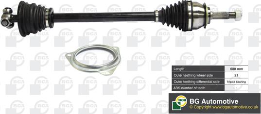 BGA DS7360L - Приводний вал autodetail.com.ua