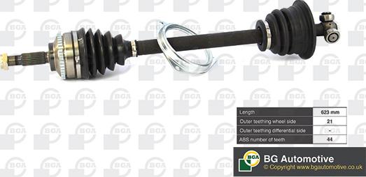 BGA DS7300LA - Приводний вал autodetail.com.ua