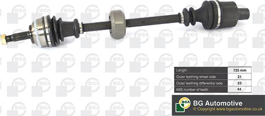 BGA DS7300RA - Приводний вал autodetail.com.ua