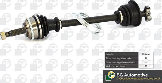 BGA DS7301LA - Приводний вал autodetail.com.ua