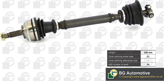 BGA DS7302LA - Приводний вал autodetail.com.ua