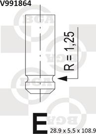 BGA V991864 - Випускний клапан autodetail.com.ua