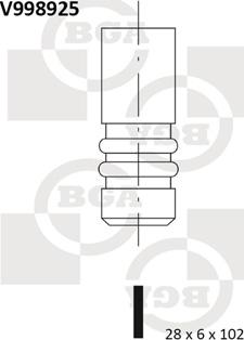 BGA V998925 - Випускний клапан autodetail.com.ua