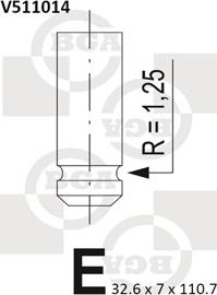BGA V511014 - Випускний клапан autodetail.com.ua