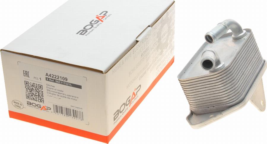 BOGAP A4222109 - Охолоджувач оливи, моторна олива autodetail.com.ua