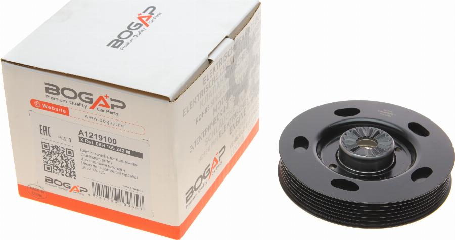 BOGAP A1219100 - Шків, колінчатий вал autodetail.com.ua