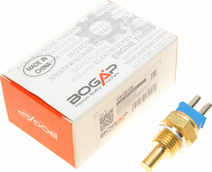 BOGAP C4126105 - Датчик, температура охолоджувальної рідини autodetail.com.ua