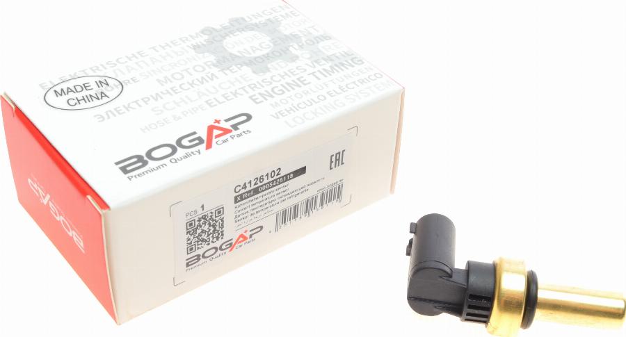 BOGAP C4126102 - Датчик, температура охолоджувальної рідини autodetail.com.ua
