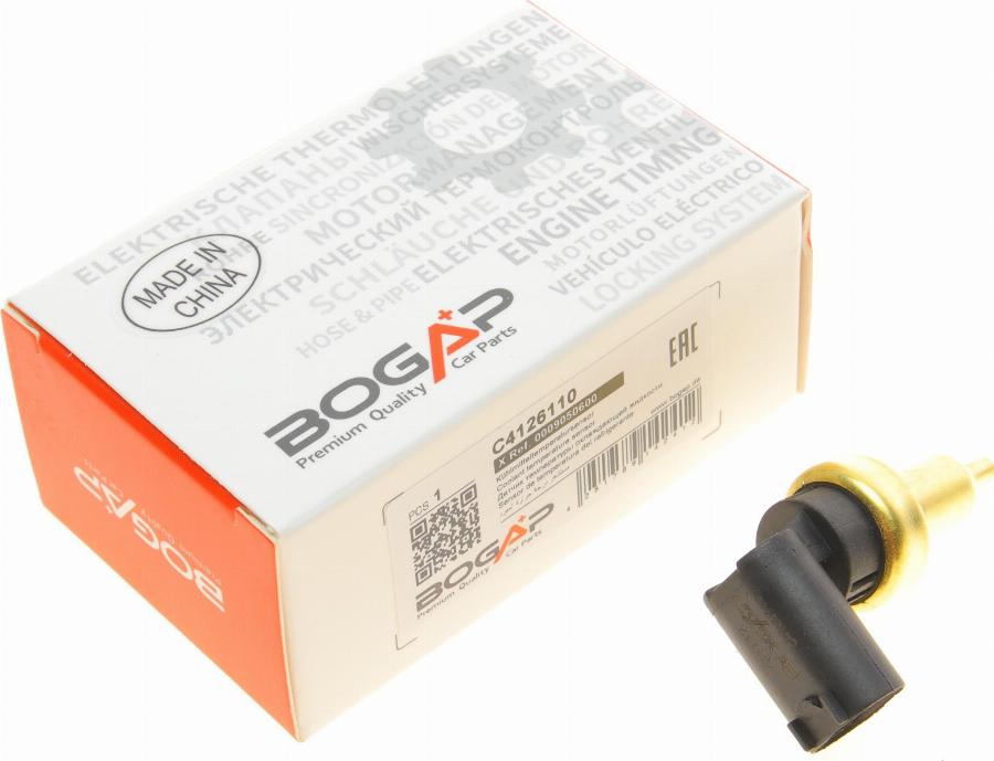 BOGAP C4126110 - Датчик, температура охолоджувальної рідини autodetail.com.ua