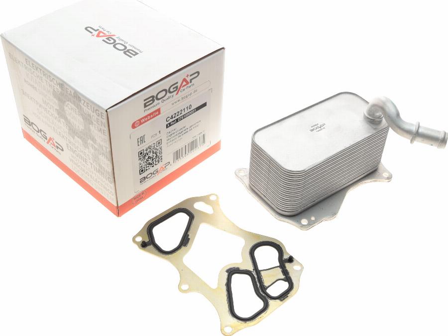 BOGAP C4222110 - Охолоджувач оливи, моторна олива autodetail.com.ua
