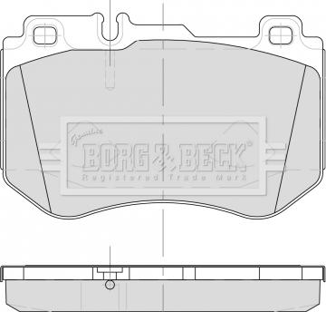 Borg & Beck BBP2501 - Комплект гальмівних накладок, дискове гальмо autodetail.com.ua