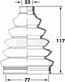 Borg & Beck BCB6068 - Гофрований кожух, приводний вал autodetail.com.ua