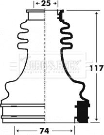 Borg & Beck BCB2916 - Гофрований кожух, приводний вал autodetail.com.ua