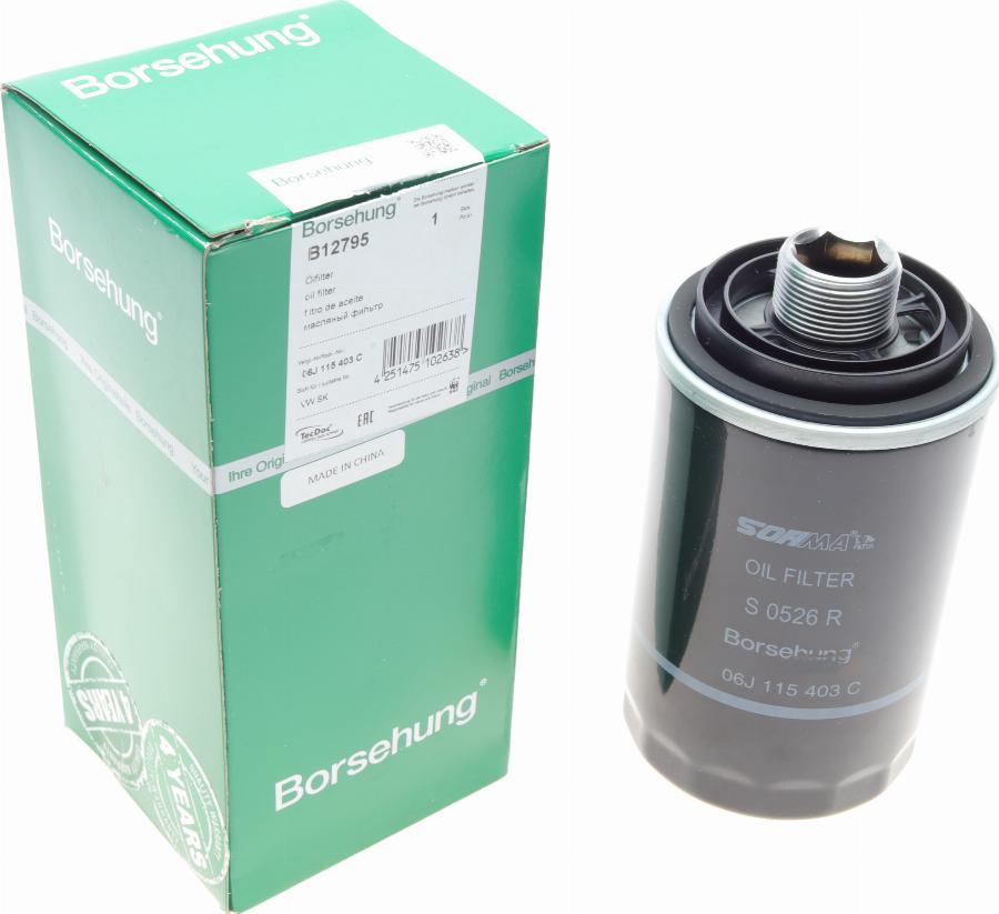 Borsehung B12795 - Оливний фільтр autodetail.com.ua