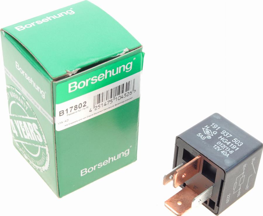 Borsehung B17802 - Реле, робочий струм autodetail.com.ua
