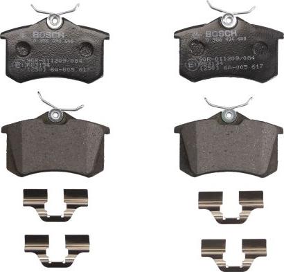 BOSCH 0 986 494 600 - Комплект гальмівних накладок, дискове гальмо autodetail.com.ua