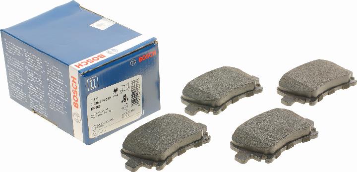BOSCH 0 986 494 062 - Комплект гальмівних накладок, дискове гальмо autodetail.com.ua