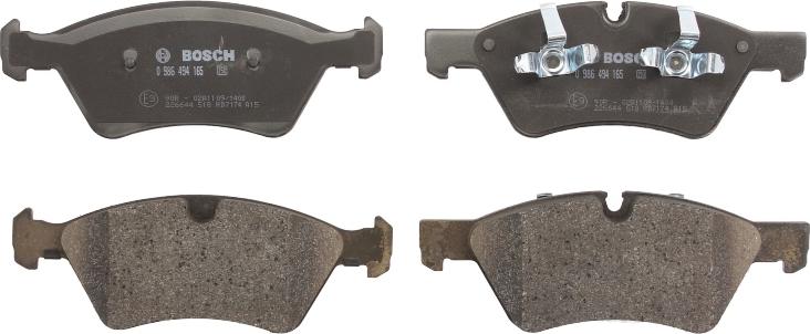 BOSCH 0 986 494 165 - Комплект гальмівних накладок, дискове гальмо autodetail.com.ua