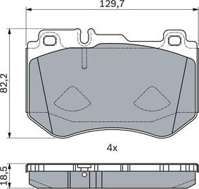 BOSCH 0 986 494 777 - Комплект гальмівних накладок, дискове гальмо autodetail.com.ua