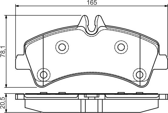 BOSCH 0 986 495 099 - Комплект гальмівних накладок, дискове гальмо autodetail.com.ua