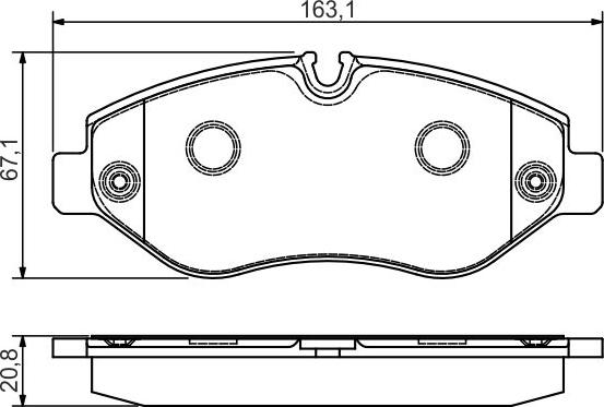 BOSCH 0 986 495 098 - Комплект гальмівних накладок, дискове гальмо autodetail.com.ua