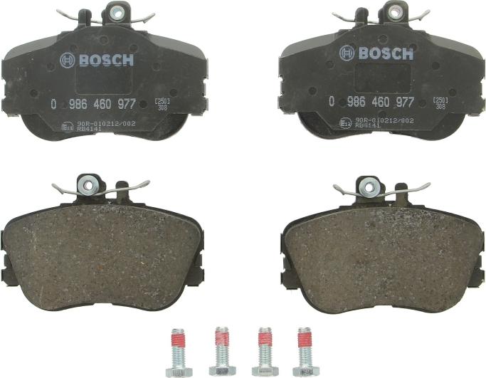 BOSCH 0 986 460 977 - Комплект гальмівних накладок, дискове гальмо autodetail.com.ua