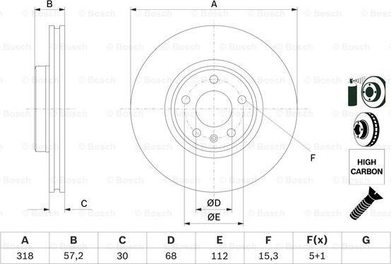 BOSCH 0 986 479 E49 - Гальмівний диск autodetail.com.ua