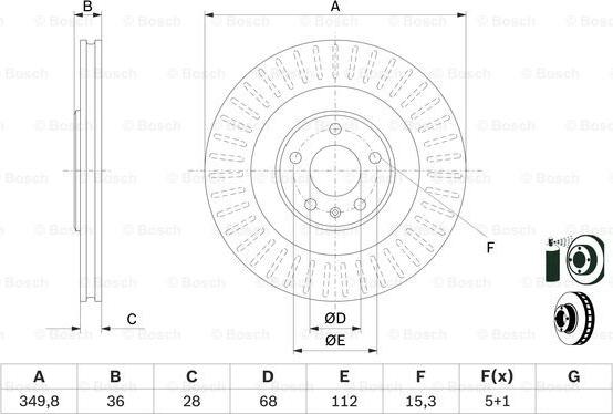 BOSCH 0 986 479 E41 - Гальмівний диск autodetail.com.ua