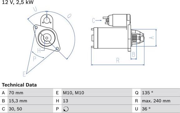 BOSCH 0 986 024 590 - Стартер autodetail.com.ua