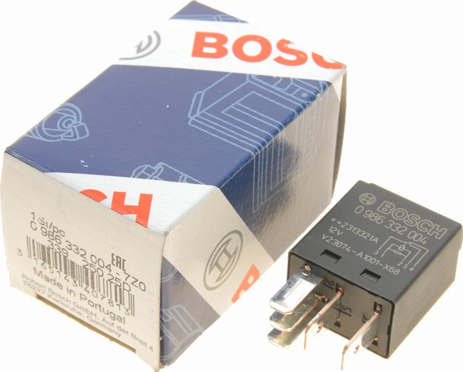BOSCH 0 986 332 004 - Реле, робочий струм autodetail.com.ua