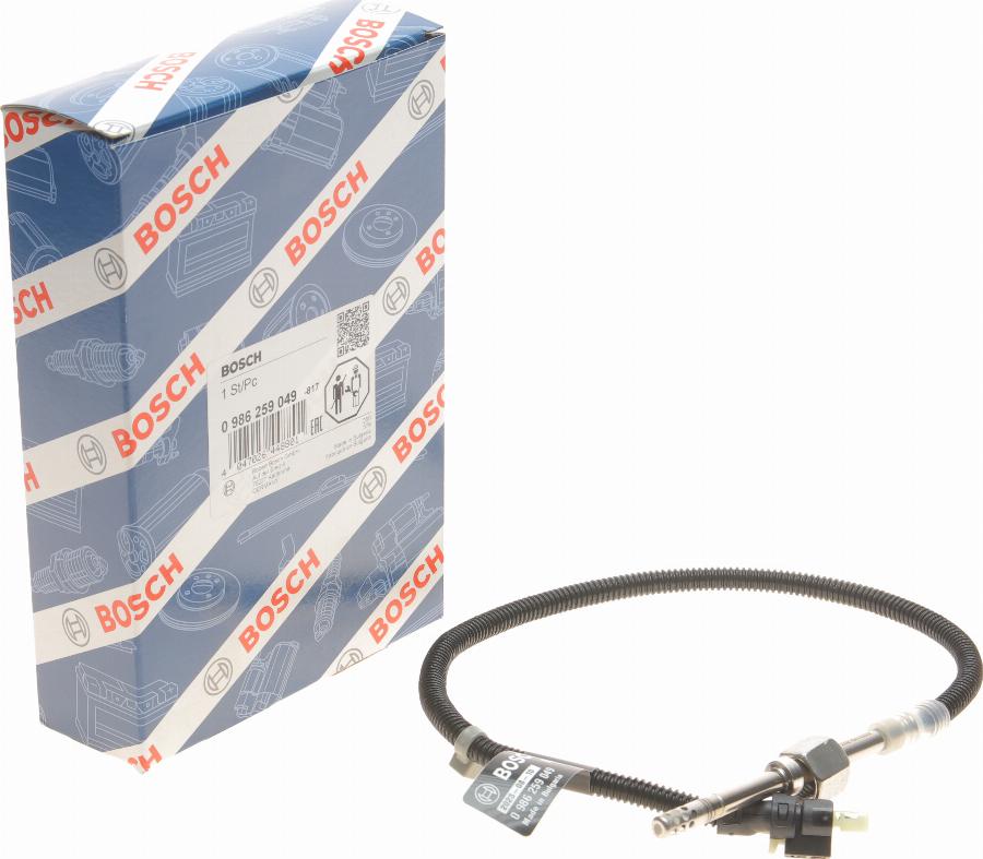 BOSCH 0 986 259 049 - Датчик, температура відпрацьованих газів autodetail.com.ua