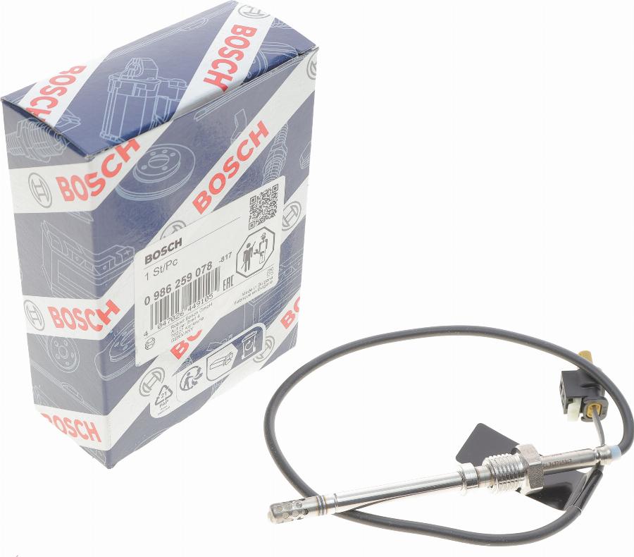 BOSCH 0 986 259 078 - Датчик, температура відпрацьованих газів autodetail.com.ua