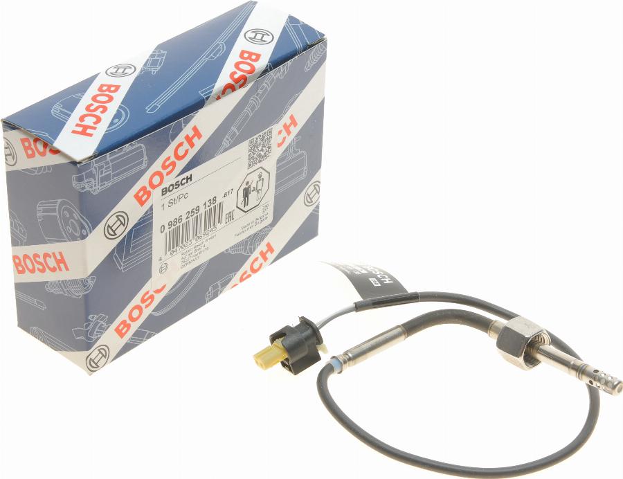 BOSCH 0 986 259 138 - Датчик, температура відпрацьованих газів autodetail.com.ua