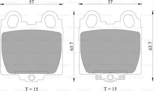 BOSCH 0 986 AB2 552 - Комплект гальмівних накладок, дискове гальмо autodetail.com.ua