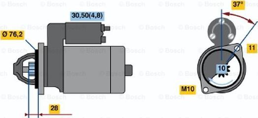 BOSCH 0 001 109 258 - Стартер autodetail.com.ua