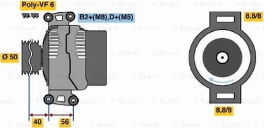 BOSCH 0 124 325 046 - Генератор autodetail.com.ua