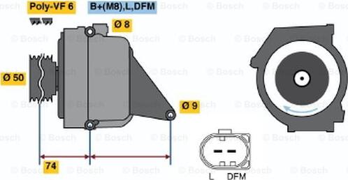 BOSCH 0 122 0AA 2A0 - Генератор autodetail.com.ua