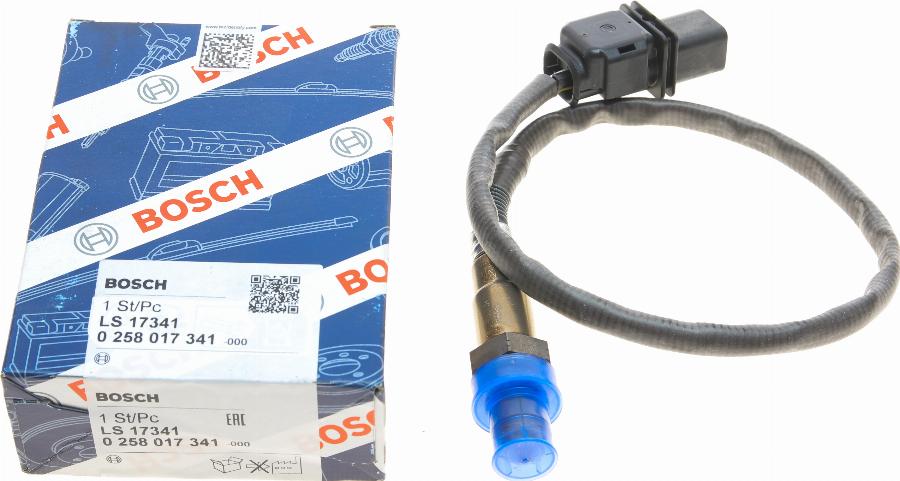 BOSCH 0 258 017 341 - Кисневий датчик autodetail.com.ua