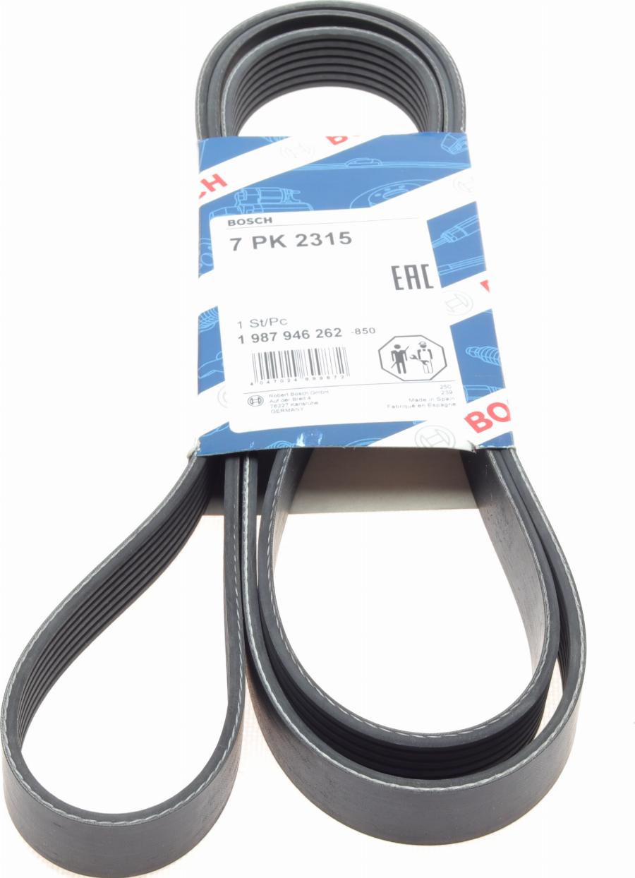 BOSCH 1 987 946 262 - Поліклиновий ремінь autodetail.com.ua