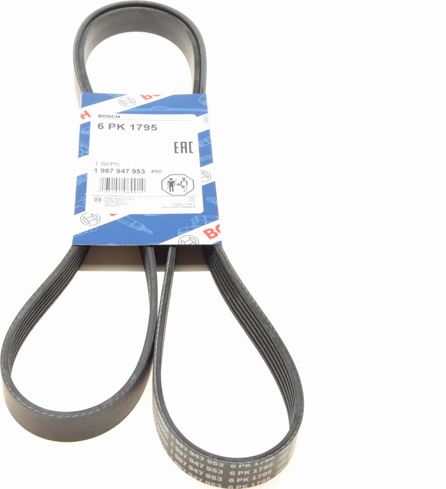 BOSCH 1 987 947 953 - Поліклиновий ремінь autodetail.com.ua
