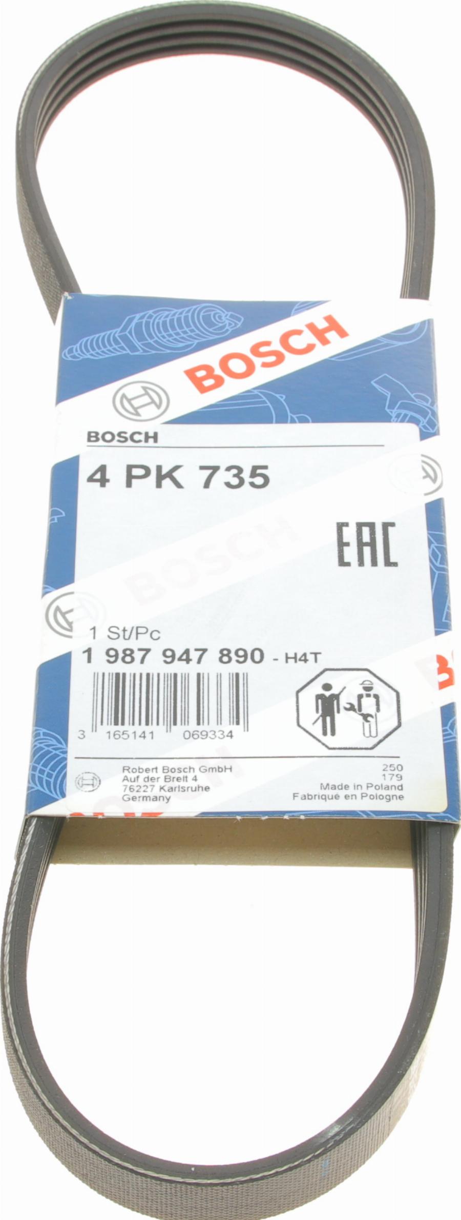 BOSCH 1 987 947 890 - Поліклиновий ремінь autodetail.com.ua