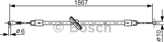 BOSCH 1 987 482 028 - Тросовий привод, стоянкове гальмо autodetail.com.ua