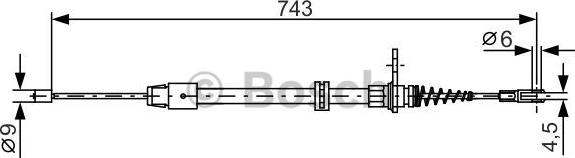BOSCH 1 987 482 329 - Тросовий привод, стоянкове гальмо autodetail.com.ua